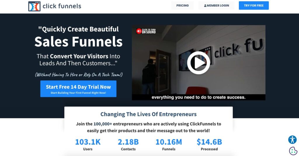 page accueil clickfunnels