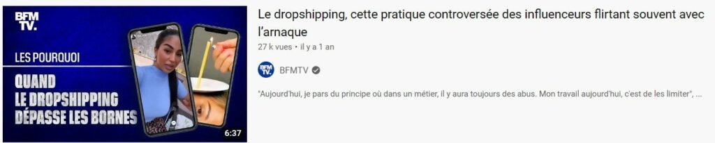 scandale dropshipping