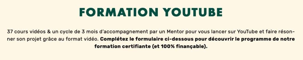 formation youtube livementor