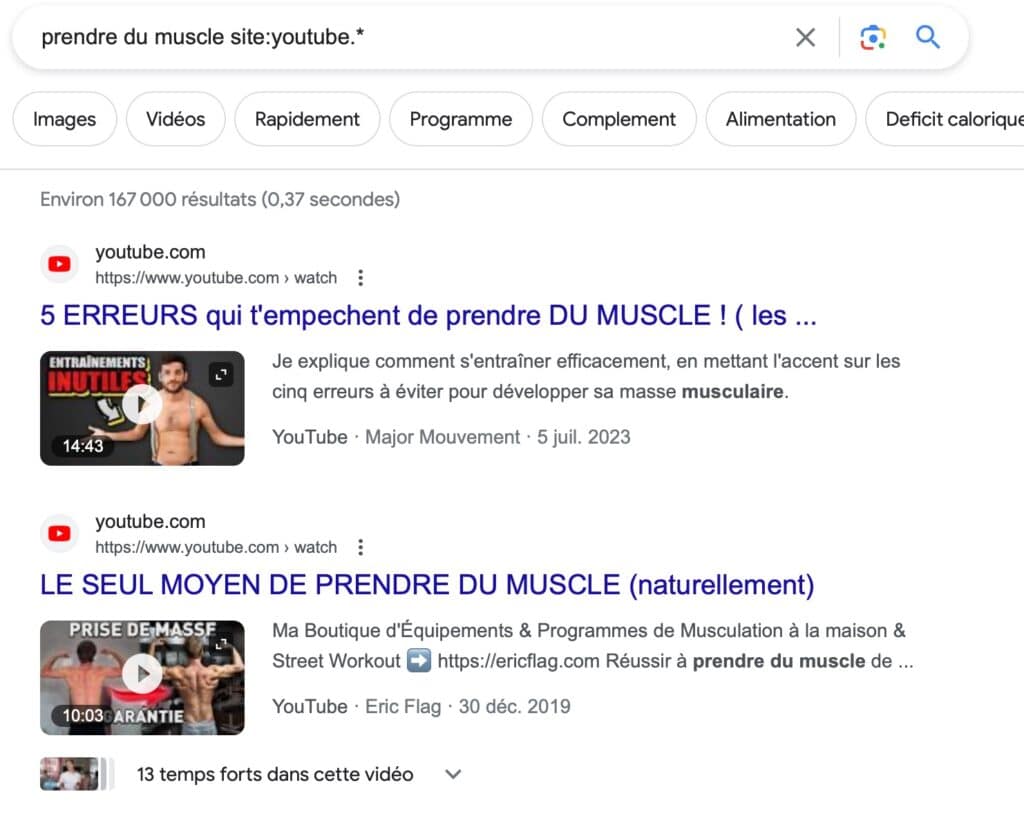 concurrence mot cle youtube