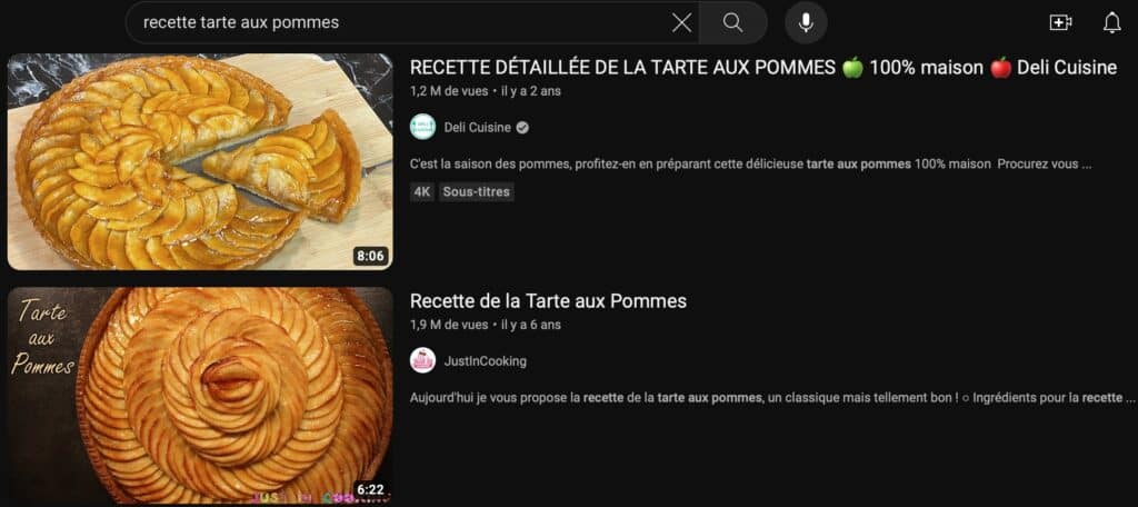 exemple mots cles youtube