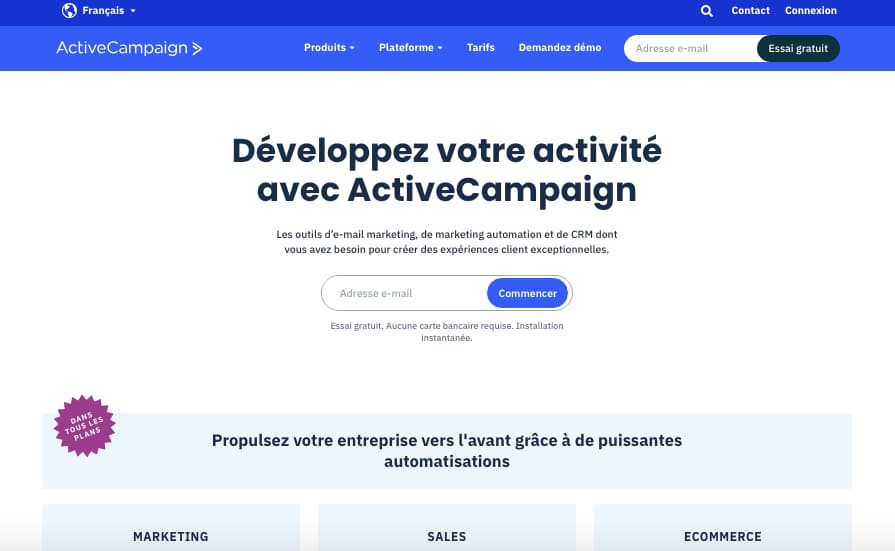 interface activecampaign
