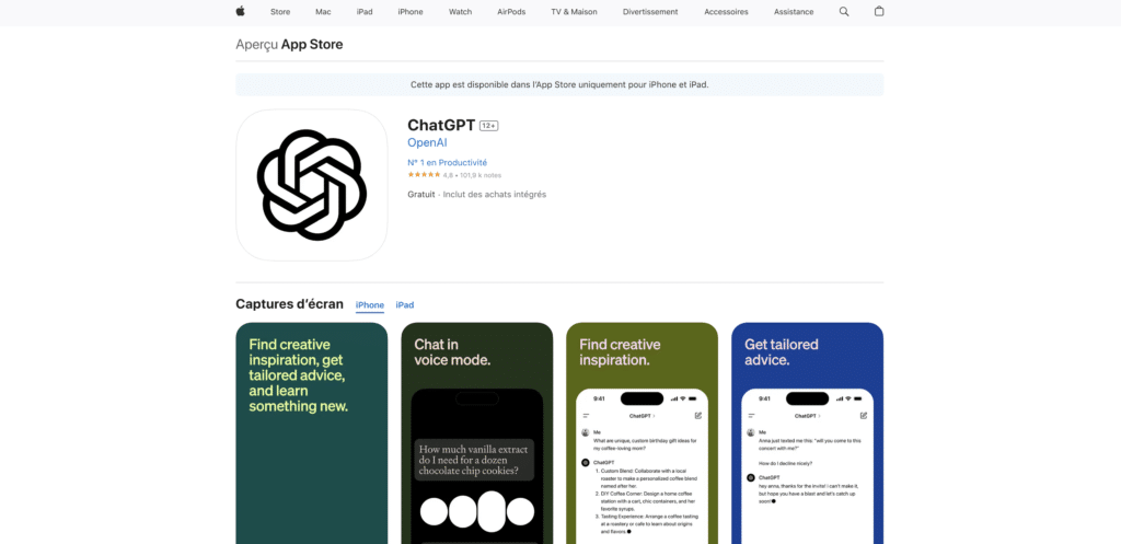 chatgpt app mobile