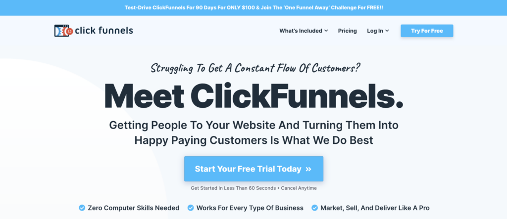 clickfunnels outils landing page