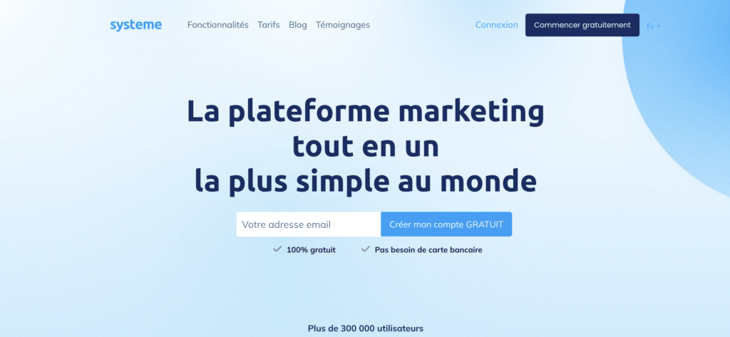 systeme io landing page