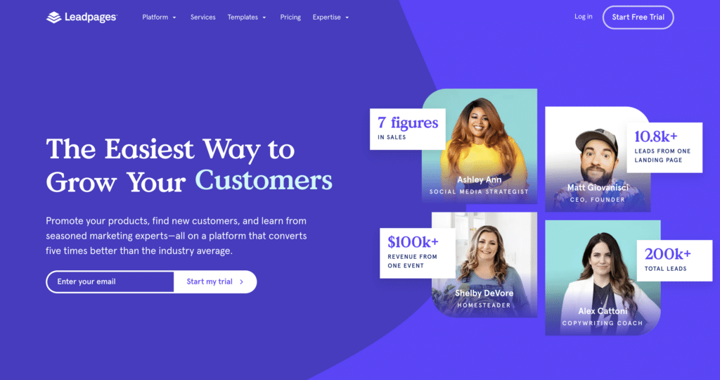 leadpages landing page builder