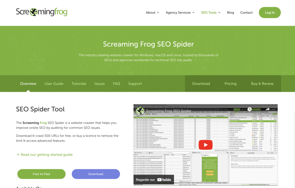 site audit screaming frog