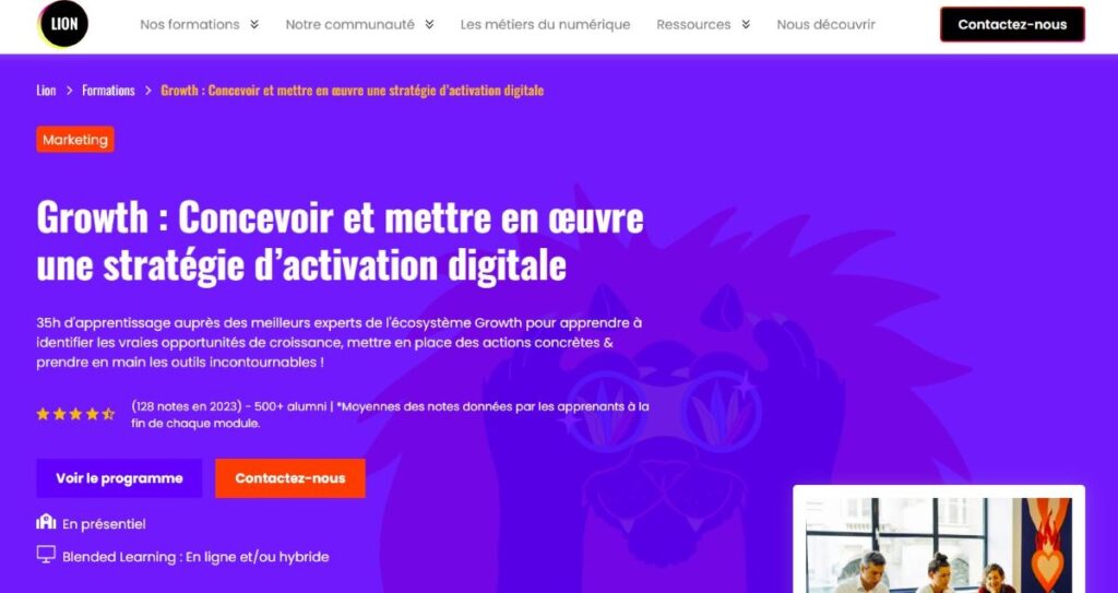 interface formation growth concevoir et mettre en œuvre une stratégie d’activation digitale de lion