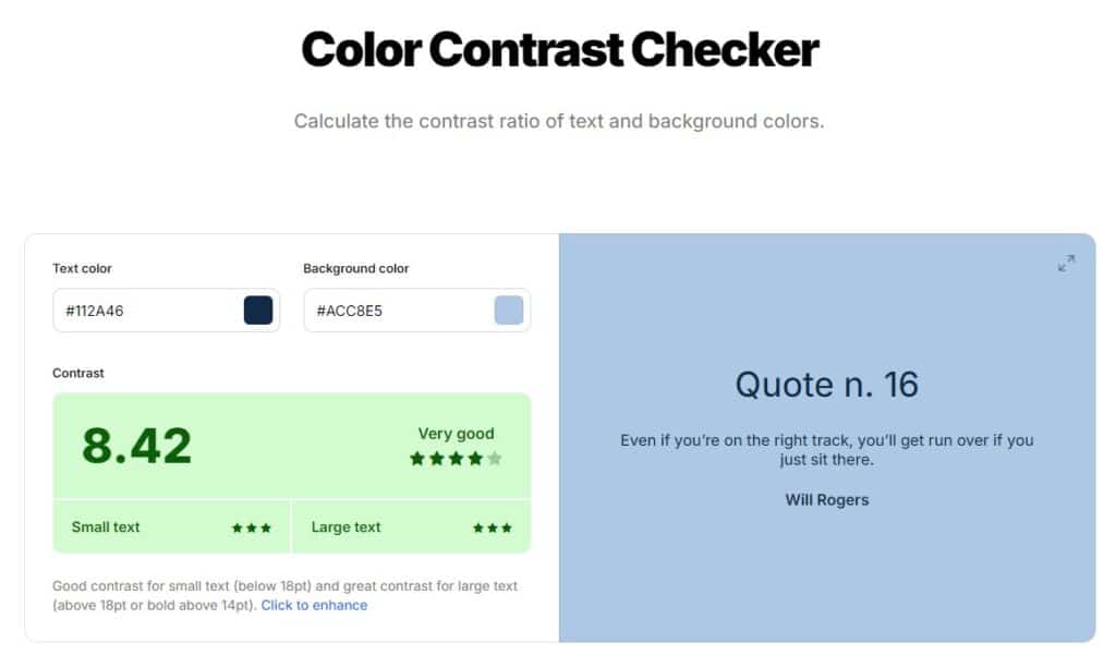 color contrast checker