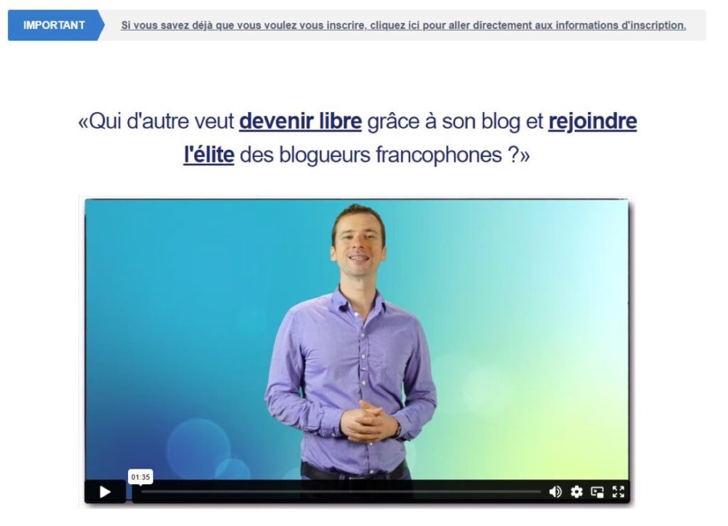 interface formation blogeur pro