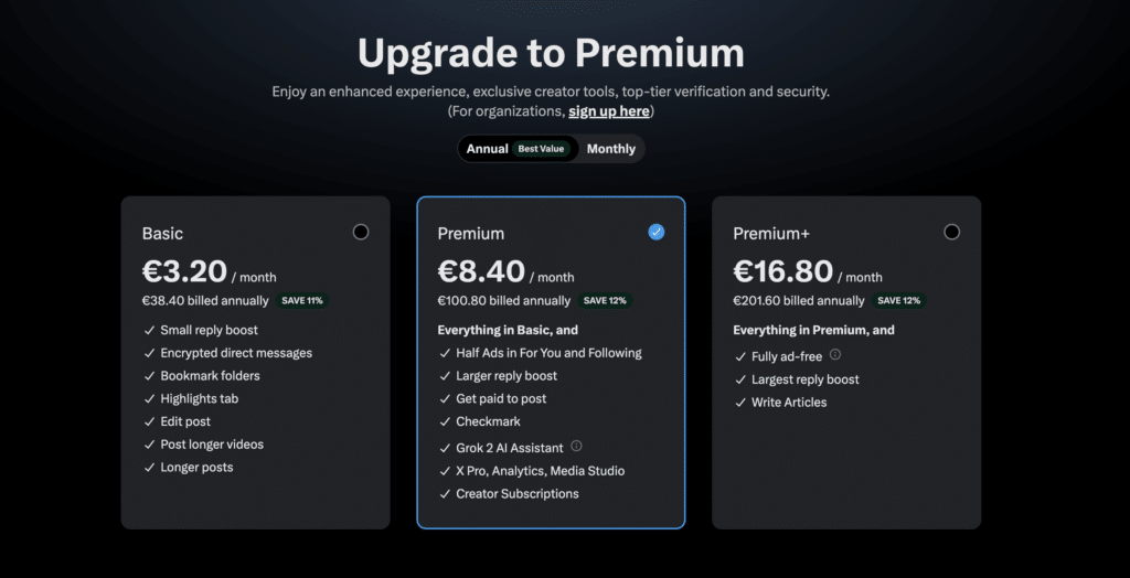 twitter blue premium