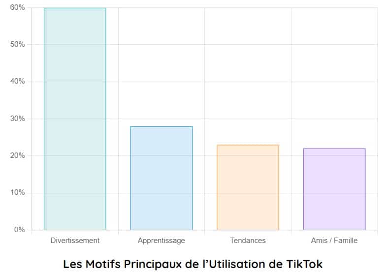 motifs principaux utilisation tiktok