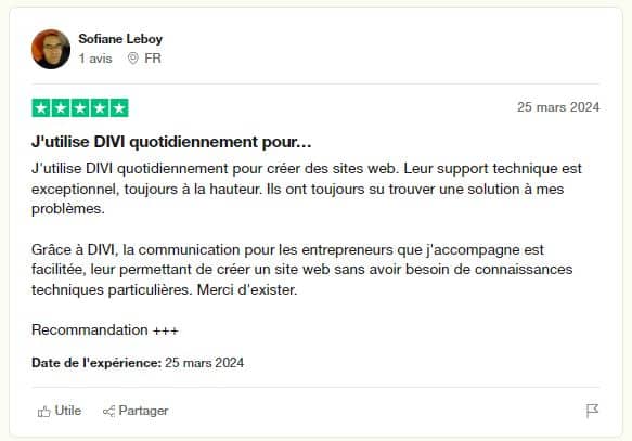 avis 2 trustpilot divi