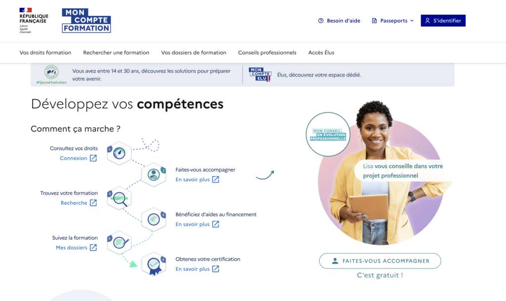 compte personnel formation reconversion